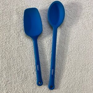 Pillsbury Blue Silicone Spatula & Spoon Cooking Utensil Set